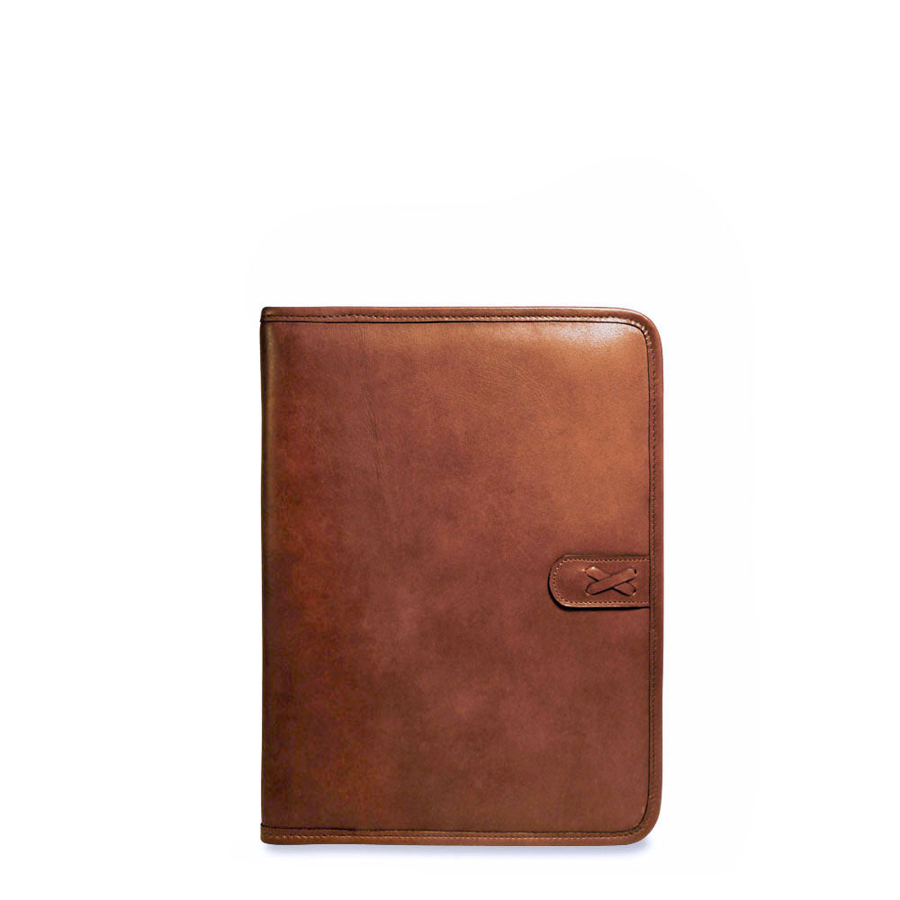 Belmont Letter Size Writing Pad Cover #B2111 Cognac Closed