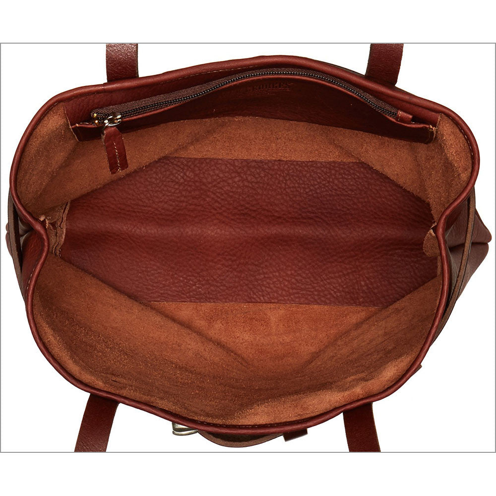 Leather Open Top Tote Bag Belmont #B2971 - Made in USA | Jack Georges