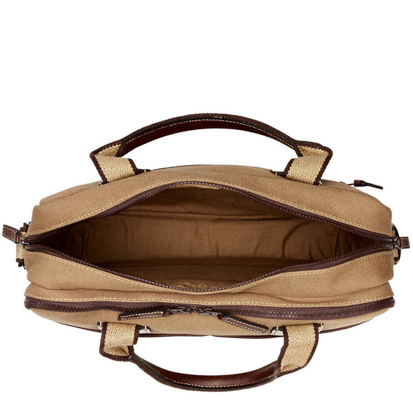 Canvas Zippered Briefcase #CV230 | Jack Georges