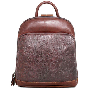 Voyager Floral Small Backpack #FL835 Brown Front