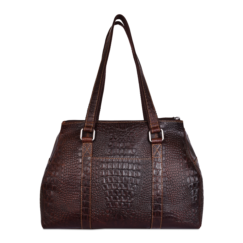 Leather Satchel Handbag - Hornback Croco #HB815 | Jack Georges Leather Satchel Handbag - Hornback Croco #HB815 | Jack Georges