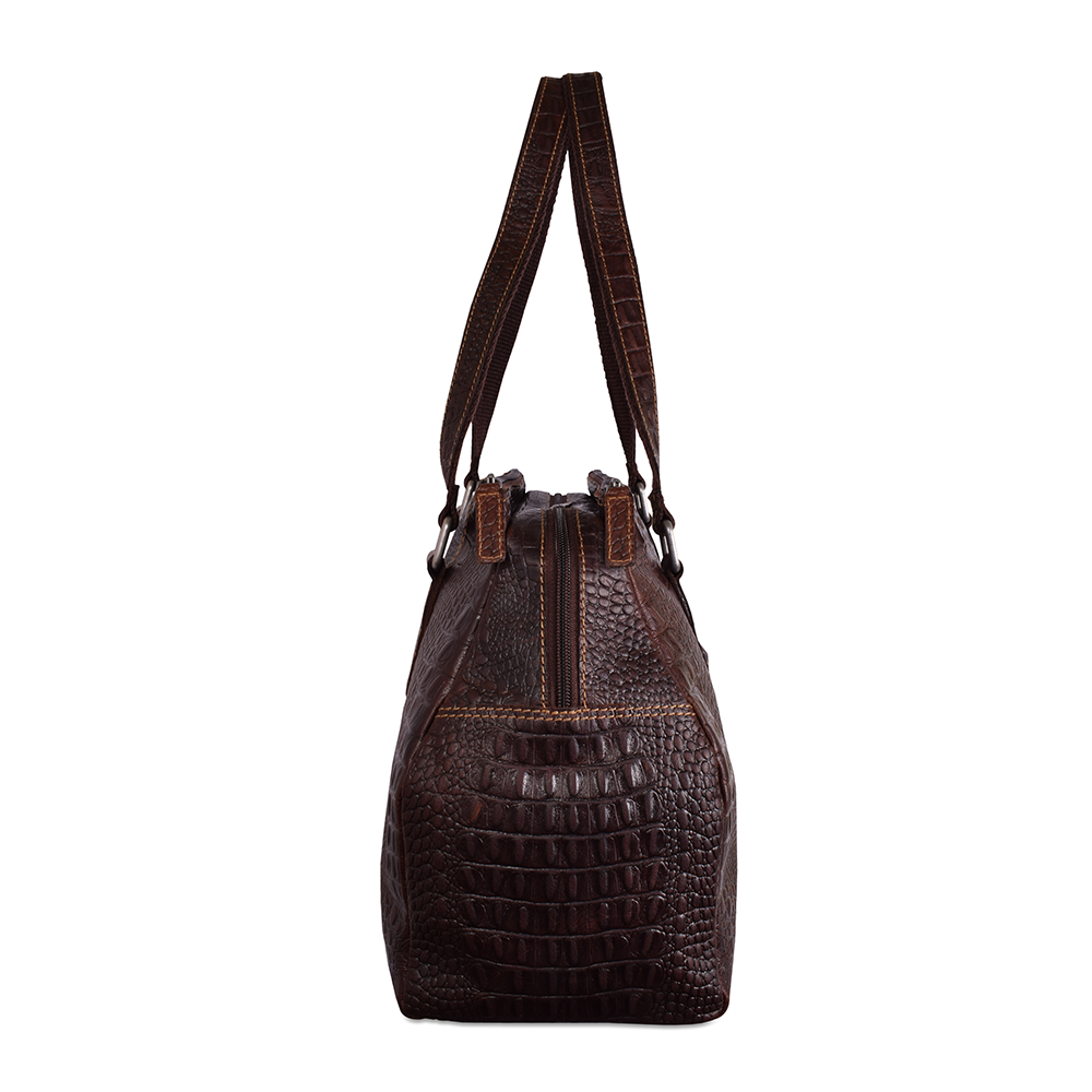Leather Satchel Handbag - Hornback Croco #HB815 | Jack Georges Leather Satchel Handbag - Hornback Croco #HB815 | Jack Georges