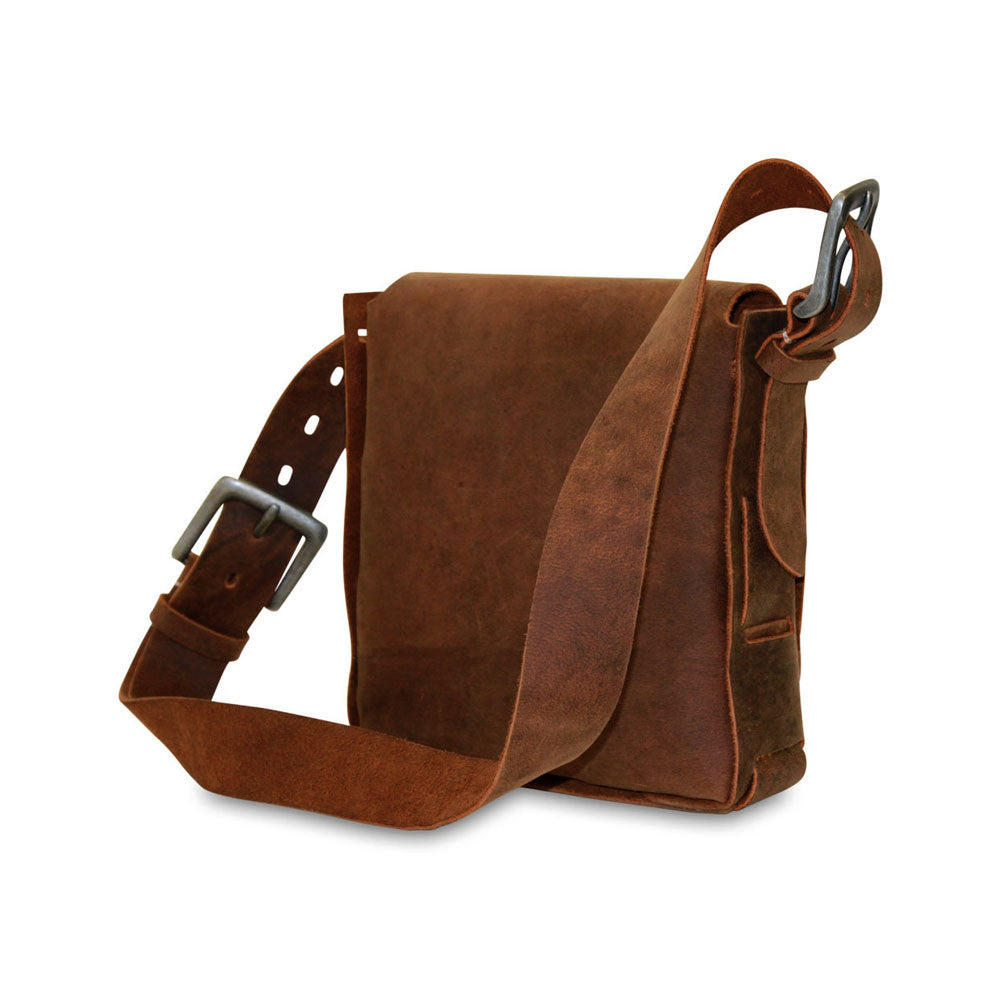 Walker Leather Messenger Bag - Rustic Tan | Buffalo Jackson