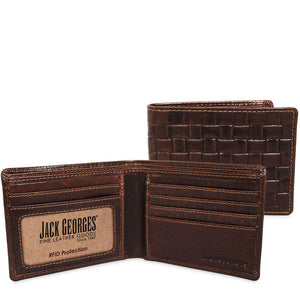 Voyager Woven Bifold Wallet #WF301 Brown