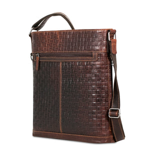 Voyager Woven Crossbody Bag #WF312 Brown Right Front