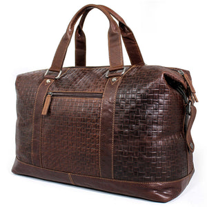 Voyager Woven Duffle Bag #WF319 Brown Right Back