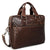 Voyager Woven Professional Zippered Briefcase #WF321 Brown Right Front