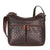 Voyager Woven Hobo Bag #WF814 Brown Front