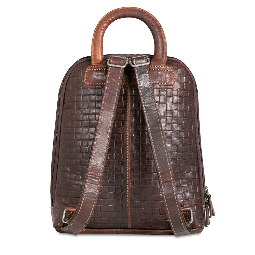 Leather Backpack Handbag - Woven #WF835 | Jack Georges